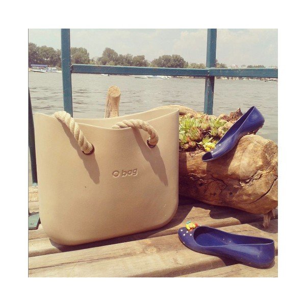 Taška O bag s černými uchy, mentolová-image-4