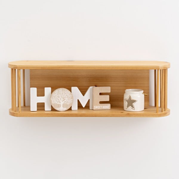 Police na obrázky z topolového dřeva v přírodní barvě 60 cm Aspen – Casa Selección-image-1