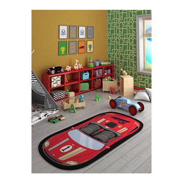 Dětský koberec Speed Racer Red, 100 x 200 cm