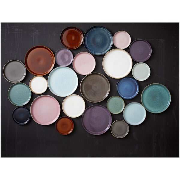 Černý/modrý dezertní  talíř z kameniny ø 17 cm Gastro Dark Blue/Black – Bitz-image-1