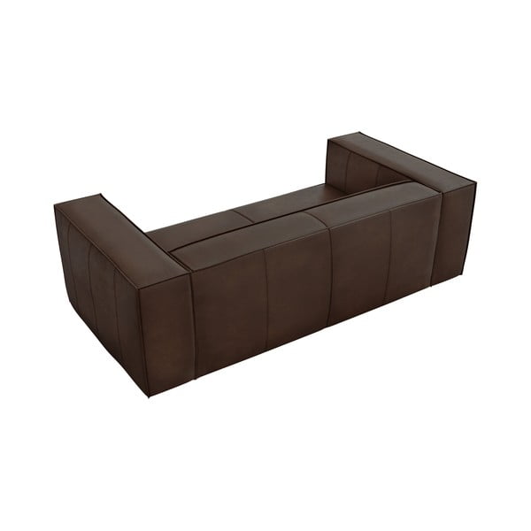 Tmavě hnědá kožená pohovka 212 cm Madame – Windsor & Co Sofas-image-4