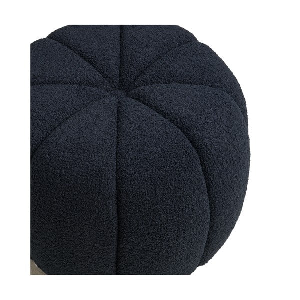 Tmavě modrý taburet z textilie bouclé Paisley – House Nordic-image-3