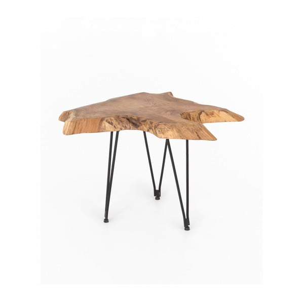 Konferenční stolek s deskou z teakového dřeva WOOX LIVING Natura, 50 x 50 cm
