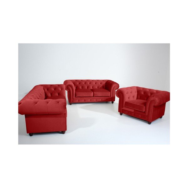 Cihlově červená pohovka Max Winzer Orleans Velvet, 216 cm-image-3