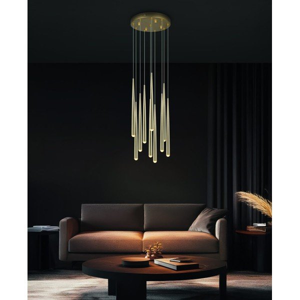 LED závěsné svítidlo ve zlaté barvě ø 30 cm Cala – Trio Select-image-1