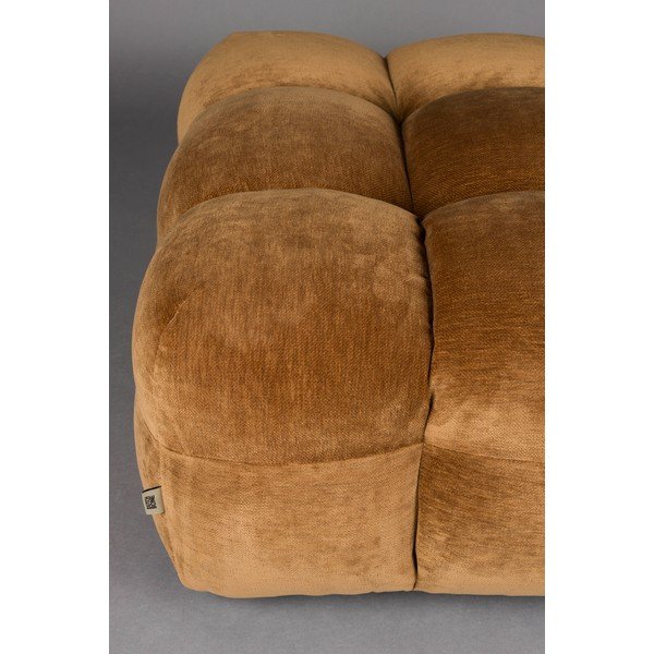 Hnědá sametová modulární podnožka Hackman – Dutchbone-image-3