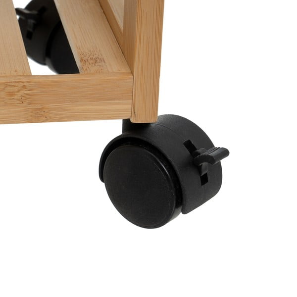 Bambusový pojízdný regál v přírodní barvě 44x75 cm – Casa Selección-image-2