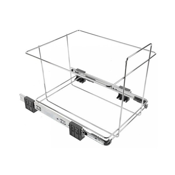 Šedý vestavný plastový odpadkový koš na tříděný odpad 42+42 l Ecofil – Elletipi-image-4