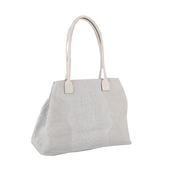 Bílá kožená kabelka Florence Bags Wezen