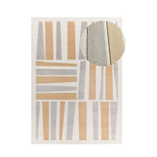 Koberec ve světle šedé a krémové barvě 133x190 cm Flora – Universal