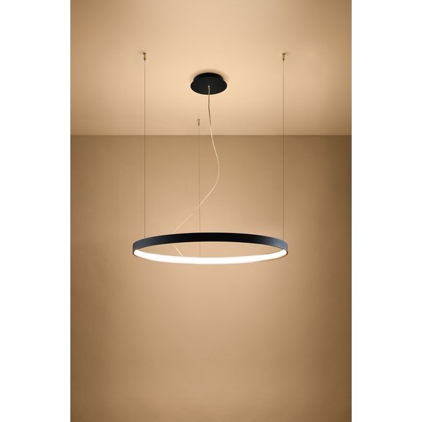 Černé hliníkové LED závěsné svítidlo ø 78 cm RIO – Thoro-image-3