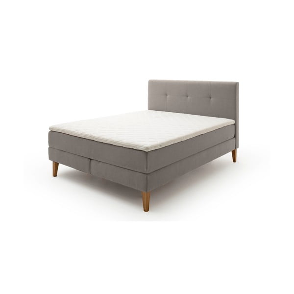 Světle šedá boxspring postel 180x200 cm Stockholm – Meise Möbel
