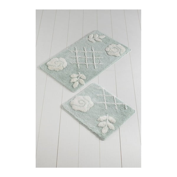 Sada 2 modrých koupelnových předložek Pastel