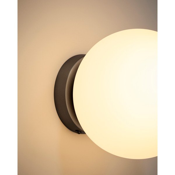 Bílé/černé kovové nástěnné svítidlo ø 15 cm Brisia – Kave Home-image-2