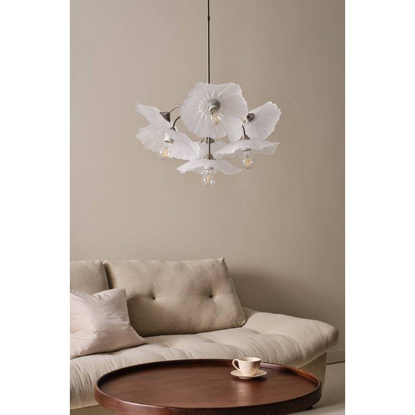 Skleněné stmívatelné závěsné svítidlo v matně stříbrné barvě ø 70 cm Nugget – Jotex-image-2