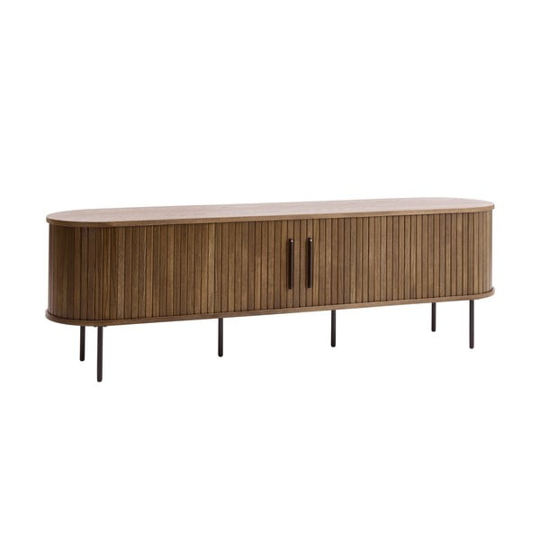 Hnědý TV stolek v dekoru dubu 180x56x45 cm Nola – Unique Furniture-image-2