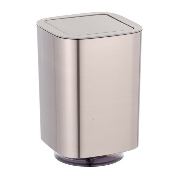 Plastový odpadkový koš v leskle stříbrné barvě 5,5 l Auron – Wenko-image-1
