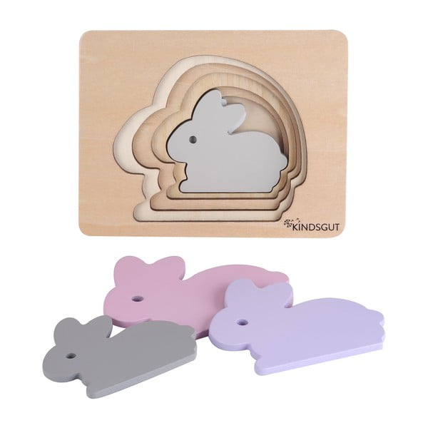 Dřevěné vkládací puzzle Rabbit – Kindsgut-image-4
