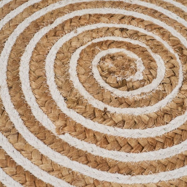 Jutový kulatý koberec v přírodní barvě ø 100 cm Natur – Casa Selección-image-1