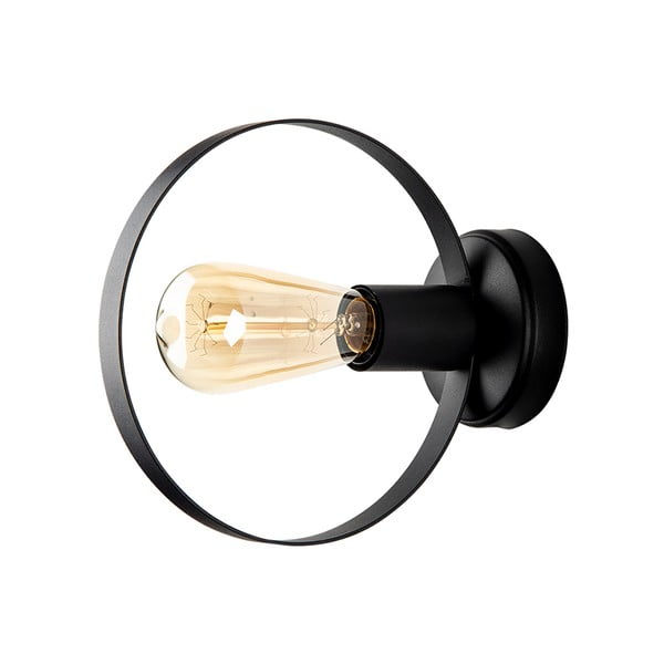 Černé nástěnné svítidlo Squid Lighting Circle, výška 20 cm