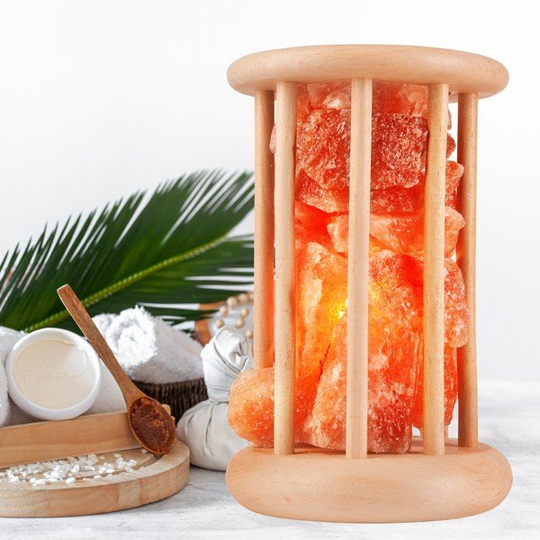 Oranžová solná lampa, výška 24 cm Sally – LAMKUR-image-1