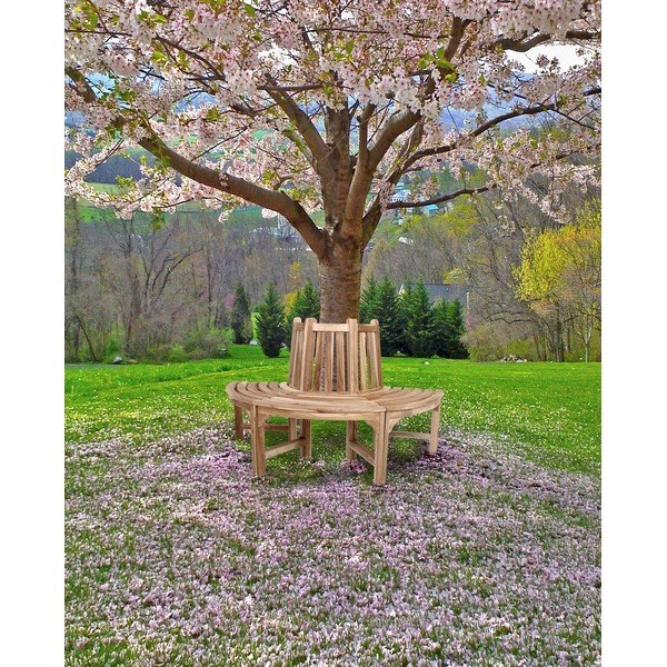 Hnědá dřevěná zahradní lavice Java – Garden Pleasure-image-1