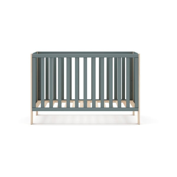 Postýlka 60x120 cm v přírodní barvě/šedozelená Esteban – Marckeric-image-2