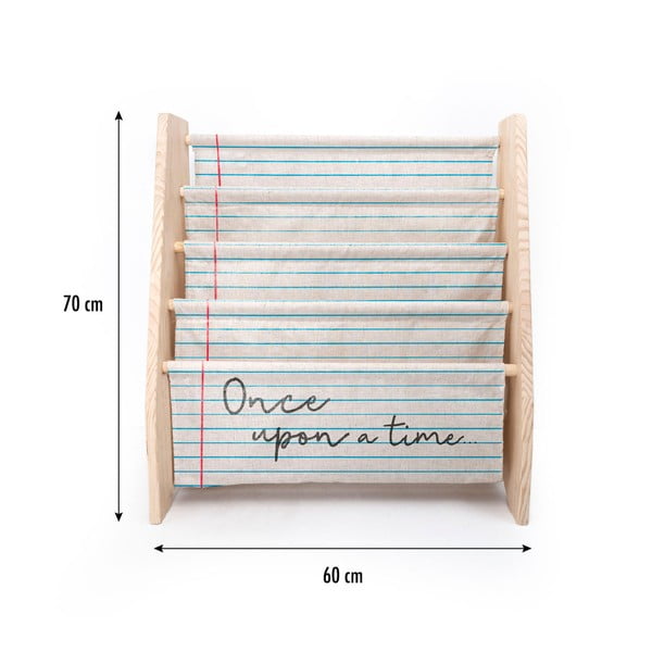 Béžová látková dětská knihovna 60x70 cm Once Upon a Time - Folkifreckles-image-4