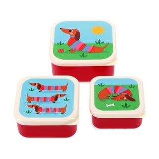 Dětský svačinový box 3 ks Sausage Dog – Rex London