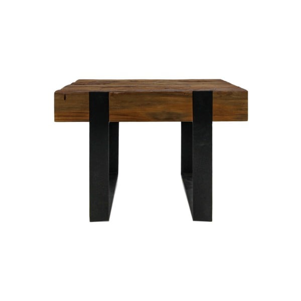 Příruční stolek z neopracovaného teakového dřeva HSM collection Norton