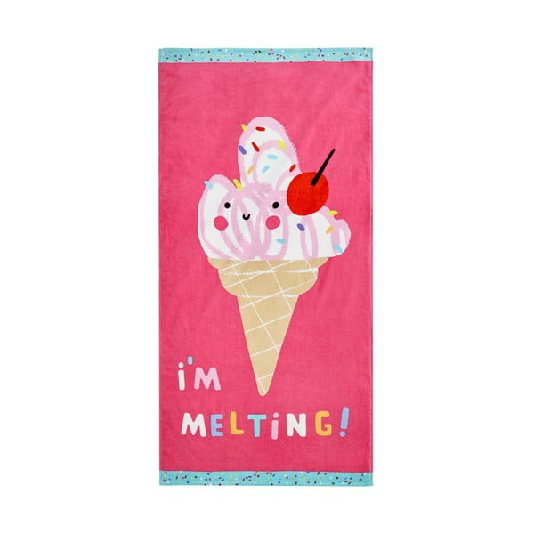 Růžová plážová osuška 160x76 cm I'm Melting - Catherine Lansfield