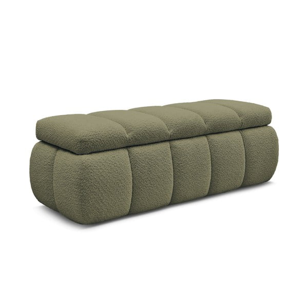 Zelená lavice z textilie bouclé – Bobochic Paris-image-3