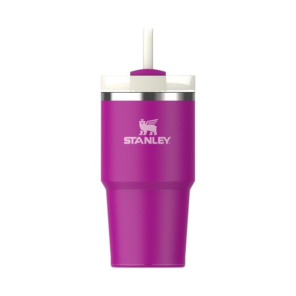 Růžová termoska s brčkem z nerezové oceli 600 ml Quencher H2.0 FlowState Tumbler Violet Blossom – Stanley