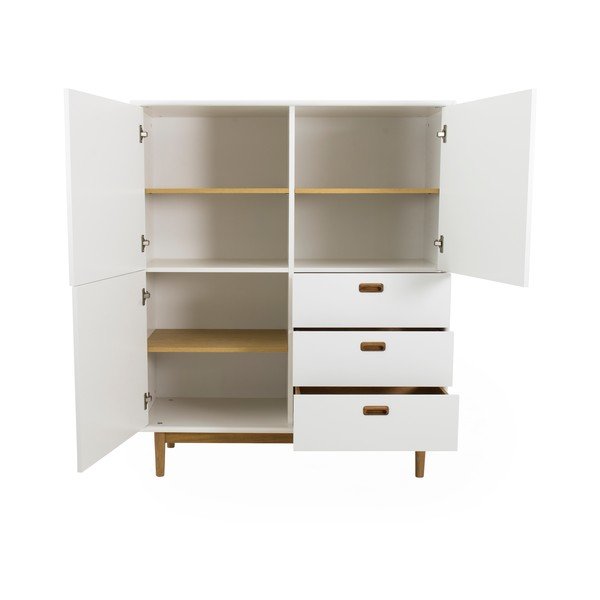 Bílá vysoká komoda 114x137 cm Svea – Tenzo-image-3