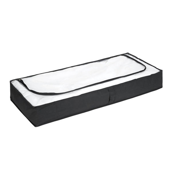 Černý úložný box pod postel Wenko, 105 x 45 cm
