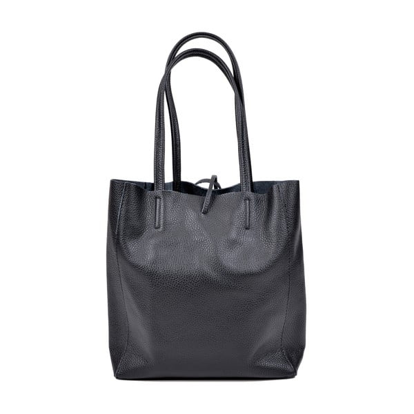 Černá kožená kabelka Sofia Cardoni Vera-image-1