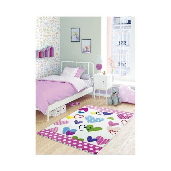 Dětský růžový koberec Confetti Nicolle, 133 x 190 cm-image-1