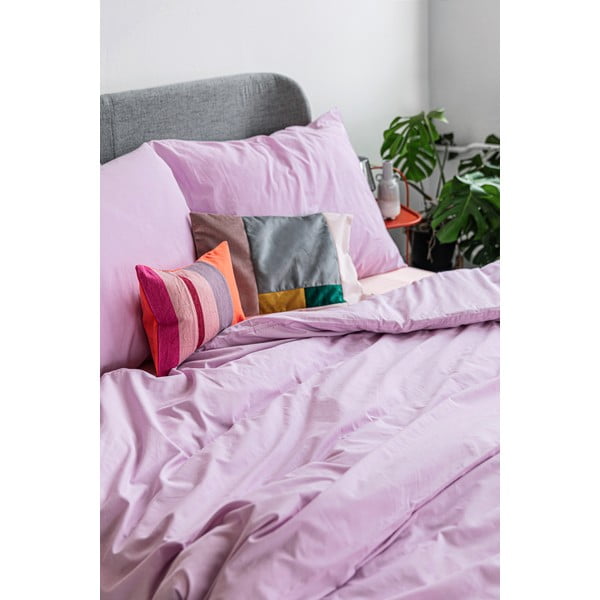 Levandulově fialové bavlněné povlečení na dvoulůžko Bonami Selection, 200 x 200 cm-image-4