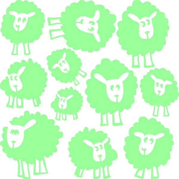 Svítící samolepka Fanastick Sheeps-image-1