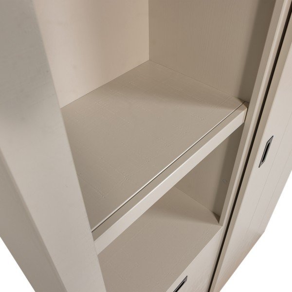 Šedobéžová skříňka z borovicového dřeva s posuvnými dveřmi 122x230x37 cm Slide – vtwonen-image-4