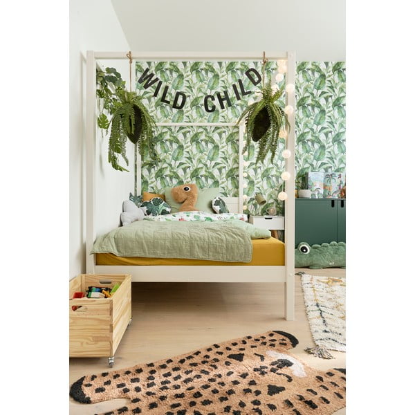 Bílá dětská postel 140x200 cm PINO CANOPY – Vipack-image-1