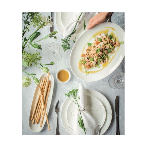 Bílý porcelánový hluboký talíř Maxwell & Williams Basic, 25 x 17 cm-image-1