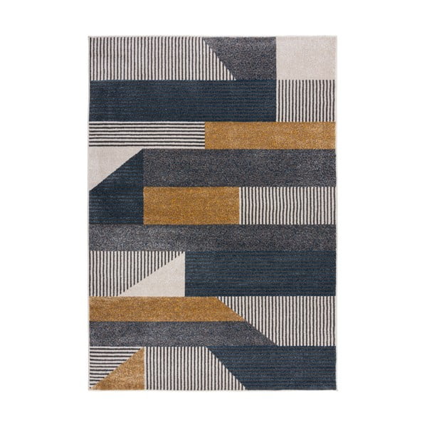 Žluto-modrý koberec Flair Rugs Brix, 160 x 230 cm