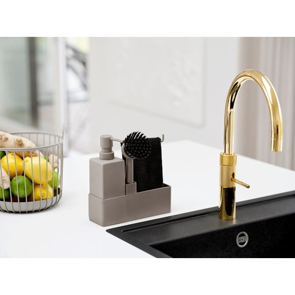 Světle hnědý plastový/silikonový stojan na mycí prostředky Singles – Zone-image-1