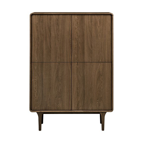 Tmavě hnědá skříňka v dekoru dubu 100x140x40 cm Darwin – House Nordic-image-4