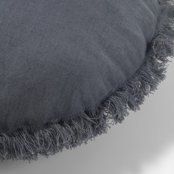 Tmavě šedý povlak na polštář Kave Home Clarice, ø 45 cm-image-1