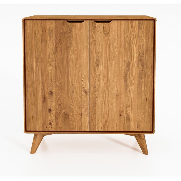 Vysoká komoda z dubového dřeva 90x92 cm Greg - The Beds-image-1