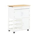 Bambusový kuchyňský ostrůvek na kolečkách 37x67 cm Harlow – Premier Housewares
