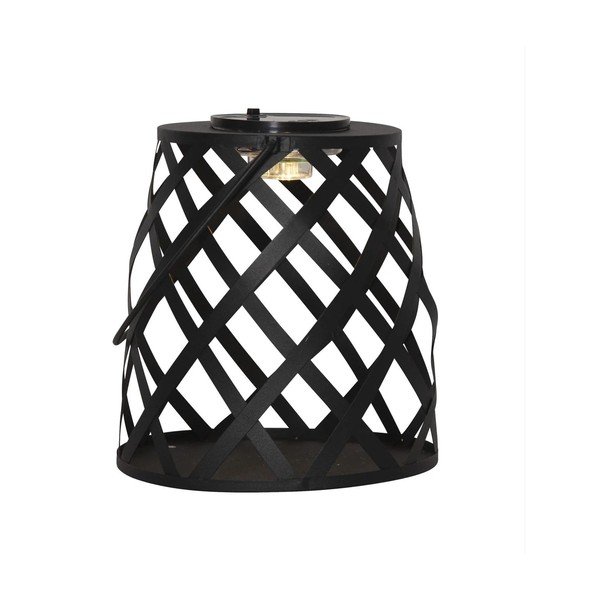 Černá LED lucerna Star Trading Calabria, výška 20 cm