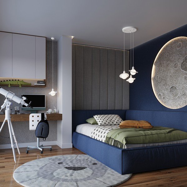 Bílé dětské svítidlo se skleněným stínidlem Mab – Sollux-image-2